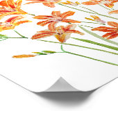 オレンジ色のデイリー水色 ポスター (角)