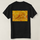 オレンジ色のデザイン - 元気なエネルギー Tシャツ (デザイン裏面)
