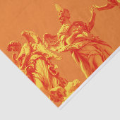 オレンジ色のデジタルアートと彫刻 薄葉紙 (詳細)