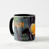 オレンジ色のトゲのナシの花 マグカップ (正面左)