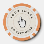 オレンジ色のトランプのポーカーチップカスタム – イメージ/文字を追加 ポーカーチップ (裏面)