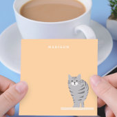 オレンジ色のトラ猫付箋 ポストイット