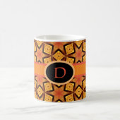 オレンジ色のトレンディーカッコいい形状おもしろい コーヒーマグカップ (中央)