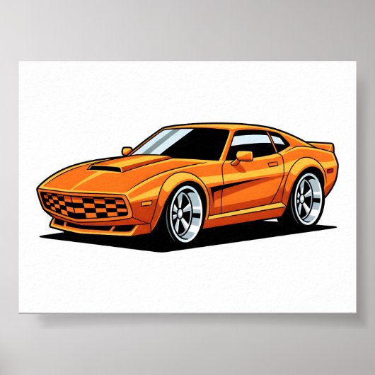 オレンジ色のトーン車両 ポスター (正面)