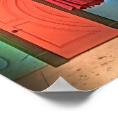 オレンジ色のドアプリント、バリューポスター紙（マット） ポスター (角)