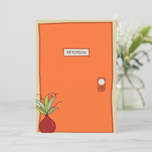 オレンジ色のドア移動アナウンス 案内状 (スタンド正面)