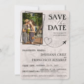 オレンジ色のドミニカ共和国パスポート Save The Date セーブザデート (裏面)