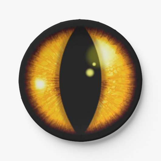 オレンジ色のドラゴンズアイ ペーパープレート (正面)