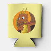 オレンジ色のドラゴン漫画 缶クーラー (正面)