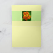 オレンジ色のナスタチウム カード (内部)