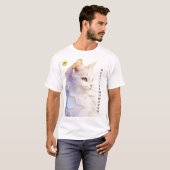 オレンジ色のネコ好きママの写真 Tシャツ (正面フル)