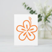 オレンジ色のハイビスカスの花 ポストカード (スタンド正面)