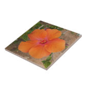 オレンジ色のハイビスカスタイル タイル (側面)