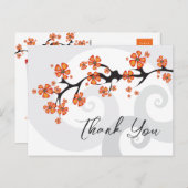 オレンジ色のハイビスカスワーズ結婚トロピカルズ ポストカード (正面/裏面)