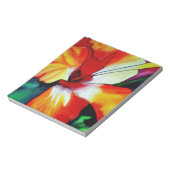 オレンジ色のハイビスカス 熱帯の花 水彩画アート ノートパッド (回転)