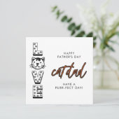 オレンジ色のハッピーパパの日から猫の目的 カード (スタンド正面)