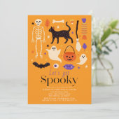 オレンジ色のハロウィンパーティーを楽しもう 招待状 (スタンド正面)