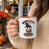 オレンジ色のハロウィンマグカップ Witch Please I Need Coffee First マグカップ