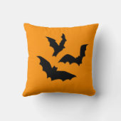 オレンジ色のハロウィーンのフライングディスク クッション (裏面)