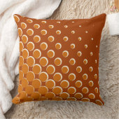 オレンジ色のハーフトーンのドットの温暖化 クッション (ブランケット)