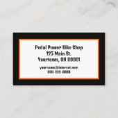 オレンジ色のバイク(黒) 名刺 (裏面)