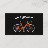 オレンジ色のバイク(黒) 名刺 (正面)