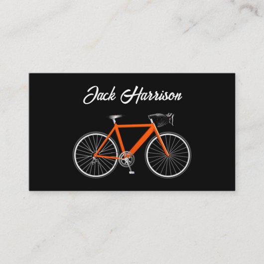 オレンジ色のバイク(黒) 名刺 (正面)