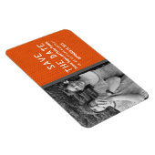 オレンジ色のバイナリコード写真Save the Date Magnet マグネット (右側)