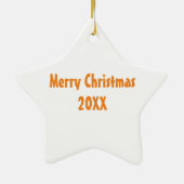 オレンジ色のバスケットボールはどこでも反射して名前の黒 セラミックオーナメント (裏面)