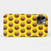 オレンジ色のバスケットボールパターン Case-Mate iPhoneケース (裏面(横))