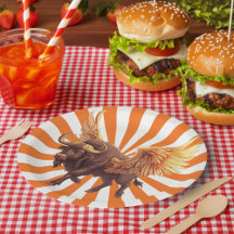 オレンジ色のバッファローウィングススターバスト