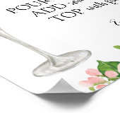 オレンジ色のバブルバー ドリンク サイン (角)