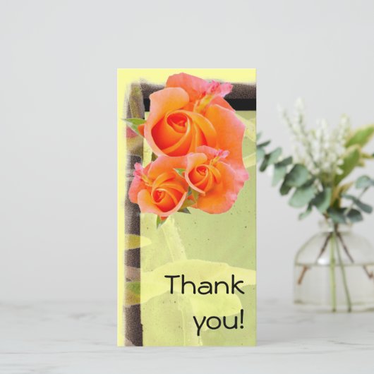 オレンジ色のバラがイエローカードに表示される サンキューカード (スタンド正面)