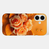 オレンジ色のバラと温かな光のiPhoneケース Case-Mate iPhoneケース (裏面 (横))