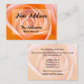 オレンジ色のバラの新しいアドレスのお知らせ ノートカード (正面/裏面)