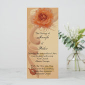 オレンジ色のバラの秋の結婚式 プログラム (スタンド正面)