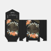 オレンジ色のバラオンブラック結婚式の引き出物の好意ボックス フェイバーボックス (折り畳みなし)