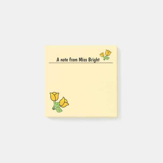 オレンジ色のバラポストイットノート ポストイット (正面)