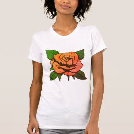 オレンジ色のバラ Tシャツ