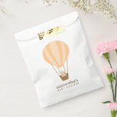 オレンジ色のバルーンベビーシャワーのベビー フェイバーバッグ (封をした状態)