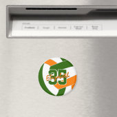 オレンジ色のバレーボールチームのカラーギフト マグネット (インサイチュ (食洗機))