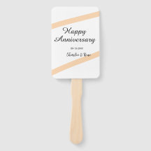 オレンジ色のパステルラインの結婚記念日 名前入り