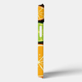 オレンジ色のパターンと背景 Case-Mate iPhoneケース (裏面 / 右)