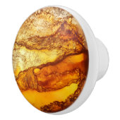 オレンジ色のパターン セラミックノブ (右)