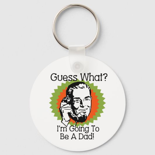 オレンジ色のパパになる キーホルダー (正面)