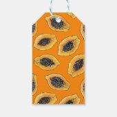オレンジ色のパパイヤのスライス ギフトタグ (裏面)