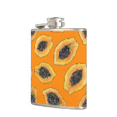 オレンジ色のパパイヤのスライス フラスク (左)