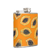 オレンジ色のパパイヤのスライス フラスク (右)