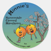 オレンジ色のパルおもしろいズマンガのマーマレードのゼリーと続く ラウンドシール (正面)