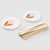 オレンジ色のパン焼いたカップル絵文字の愛の名前d ハンドファン (組立なし)